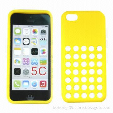 Silicone Cases for iPhone 5C, Original Models Perforated, Various Colors Available
